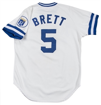 1982 George Brett Game Used & Signed Kansas City Royals Home Jersey (MEARS A10, PSA/DNA & JSA)